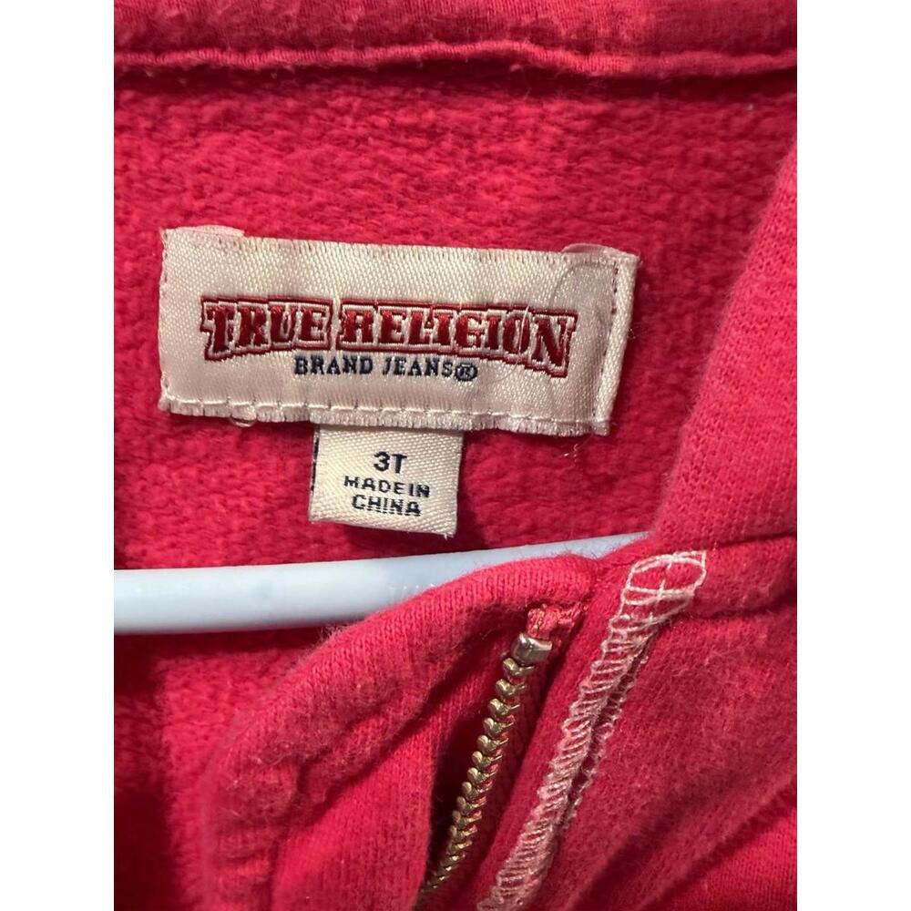 Toddlers Girls True Religion Full Zip Jacket size 3T Pink - Picture 3 of 7